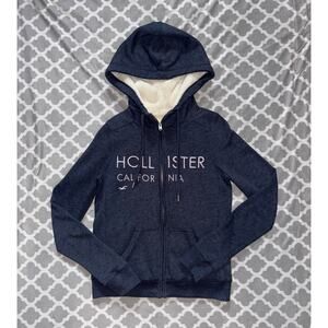 Y2K Fur lined Hollister hoodie